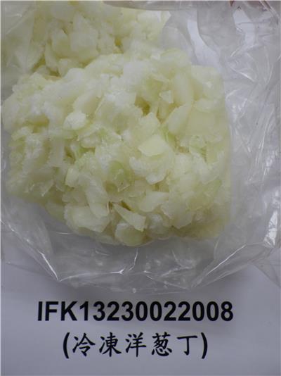 中國大陸出口「冷凍洋葱丁」農藥殘留含量不符規定