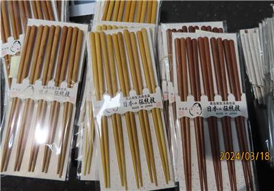 日本出口「原木筷子」容器具-溶出試驗不符規定