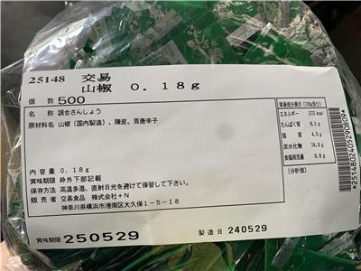 日本出口「山椒(小袋)」農藥殘留含量不符規定