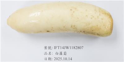 中國大陸出口「白蘿蔔」農藥殘留含量不符規定