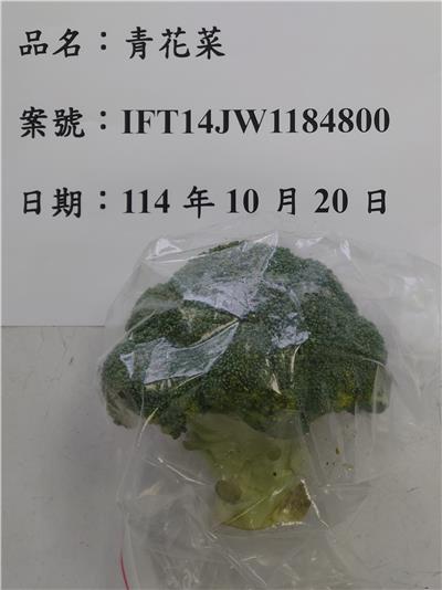 泰國出口「青花菜」農藥殘留含量不符規定