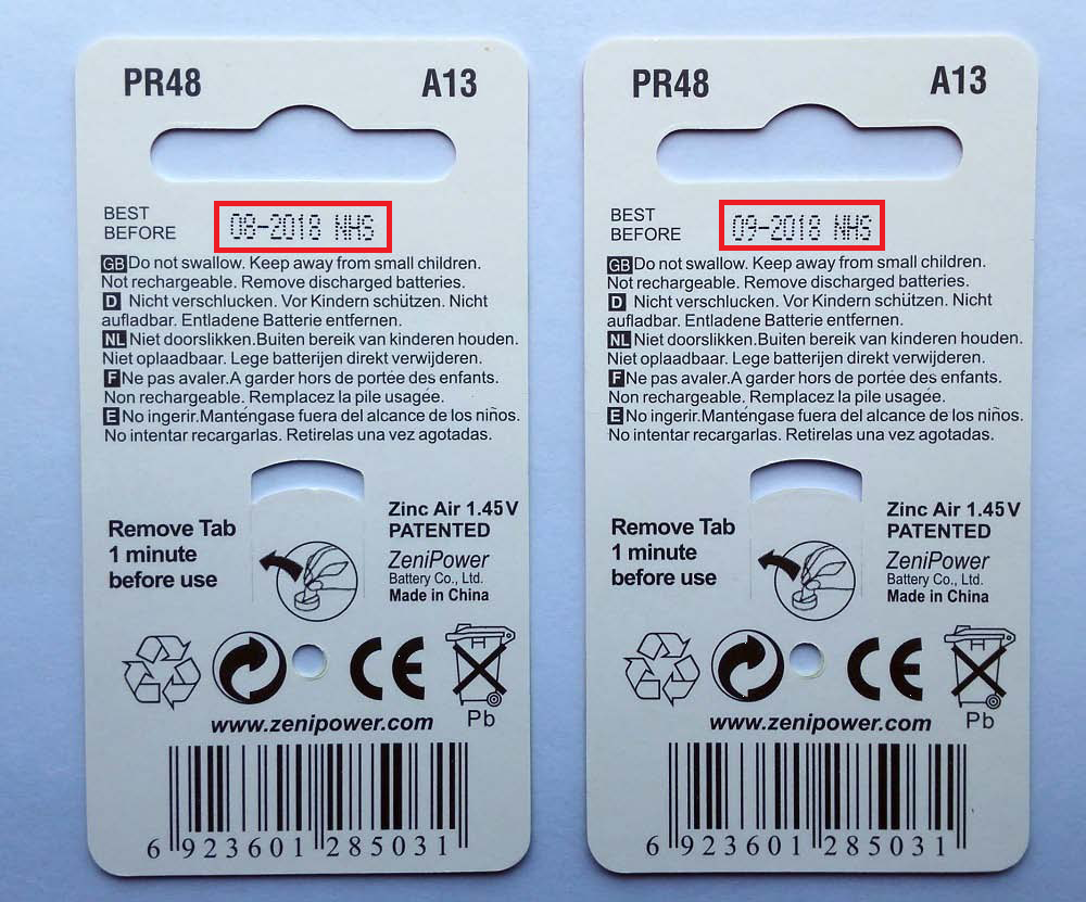 無汞成分助聽器用電池 安全警訊